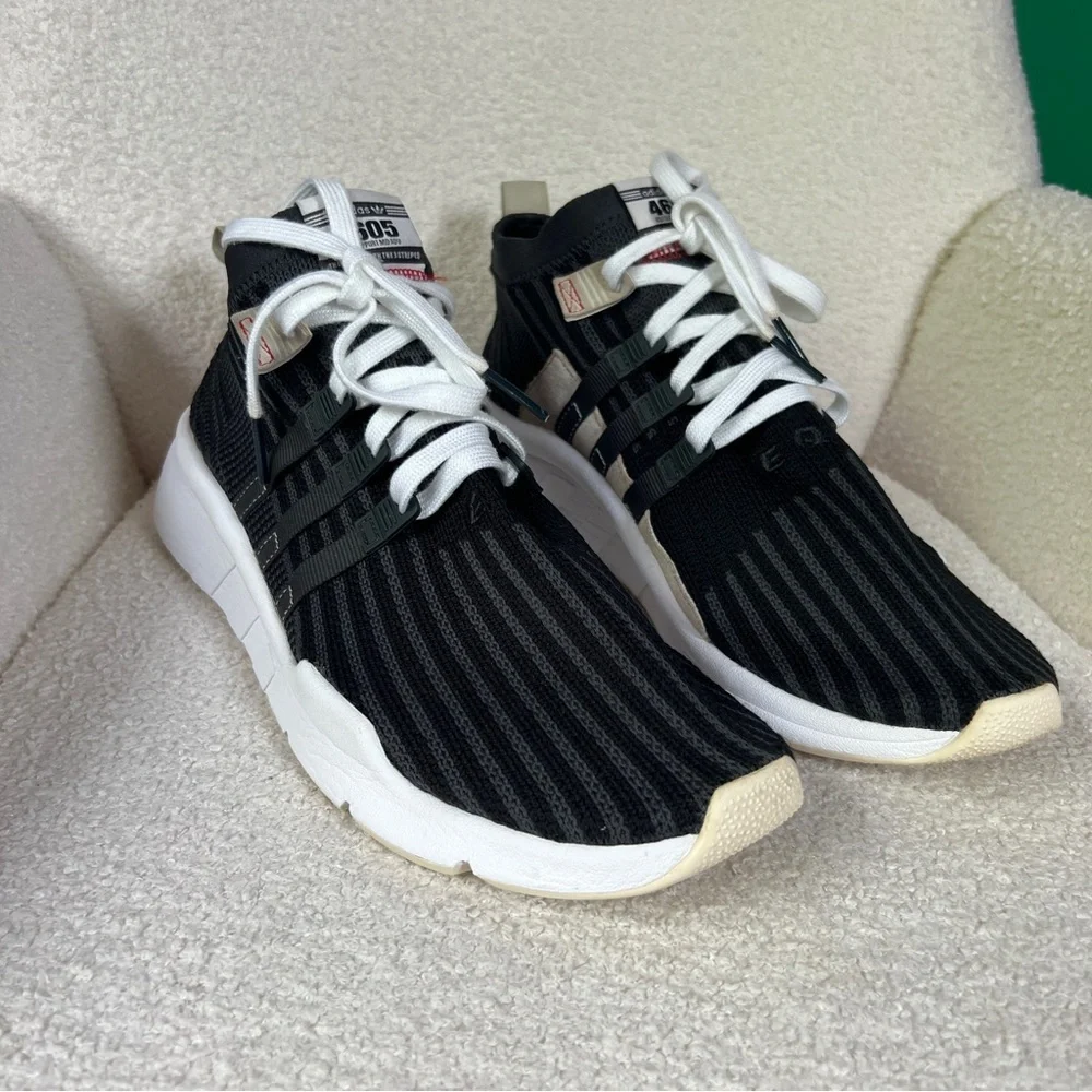Adidas Men’s 13 Black Sneakers EQT Support Mid ADV Primeknit
